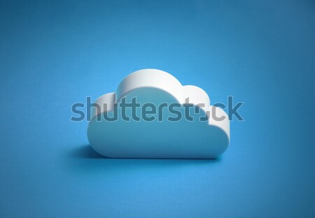 ストックフォト: 白 · 雲 · 青 · サービス · データ
