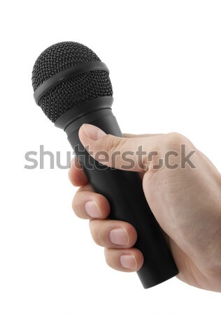 микрофона стороны человека оратора черный Сток-фото © sqback