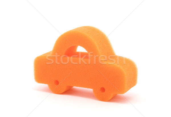 Orange voiture forme éponge blanche jouet [[stock_photo]] © sqback