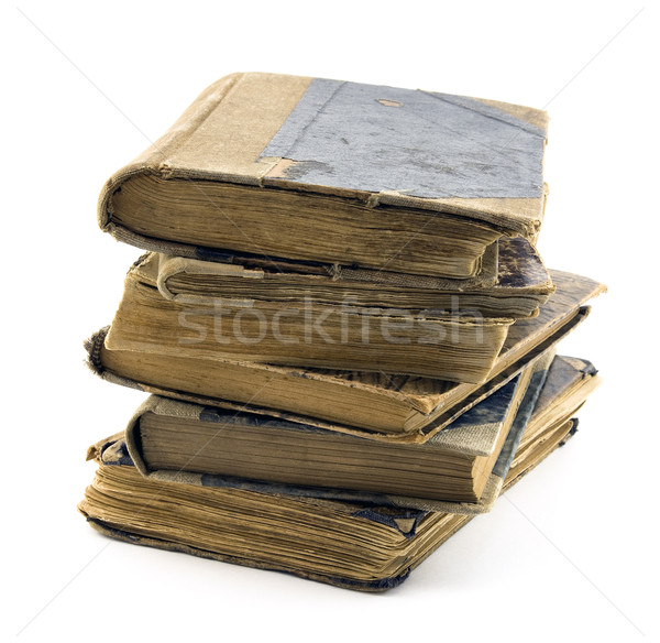 Starych książek odizolowany biały edukacji czytania Zdjęcia stock © sqback
