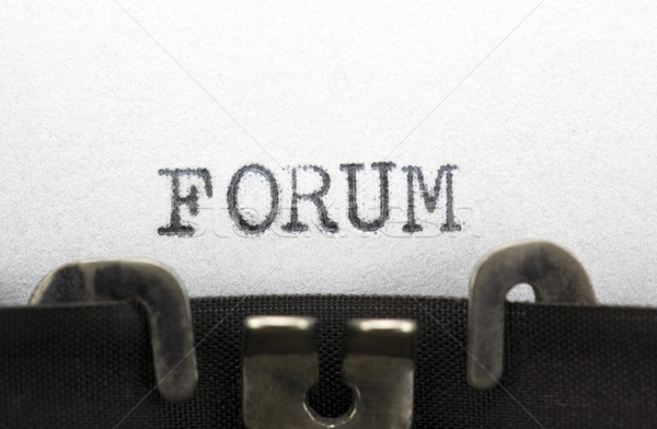 [[stock_photo]]: Forum · écrit · informations · machine · à · écrire · note · discussion