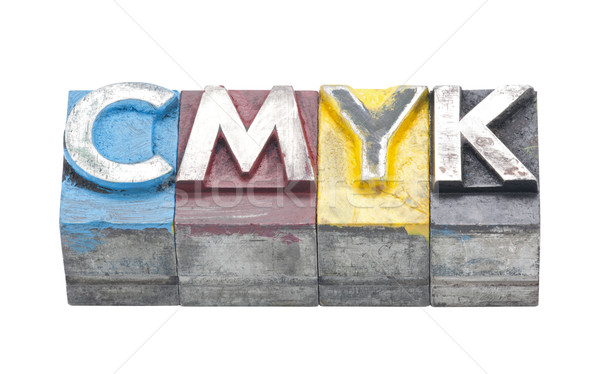 Cmyk made from metal letters Stock photo © sqback