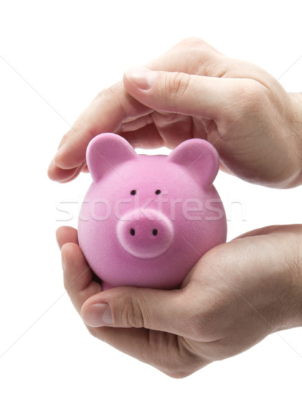 Dinero negocios banco cerdo efectivo Foto stock © sqback