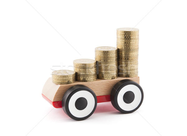 Stock fotó: Takarékosság · pénz · autó · vágási · körvonal · fém · pénzügy