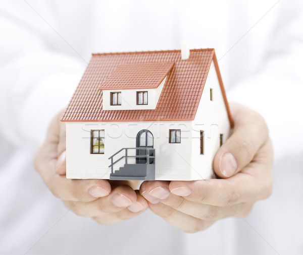 Otthon kezek üzlet épület férfi építkezés Stock fotó © sqback