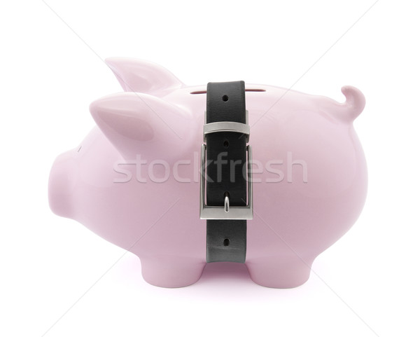 Sparschwein fest Gürtel Finanzierung Bank Spielzeug Stock foto © sqback
