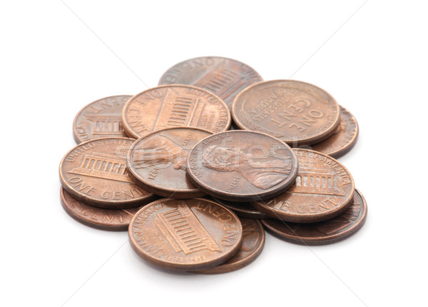 American cents on white background Stock photo © sqback