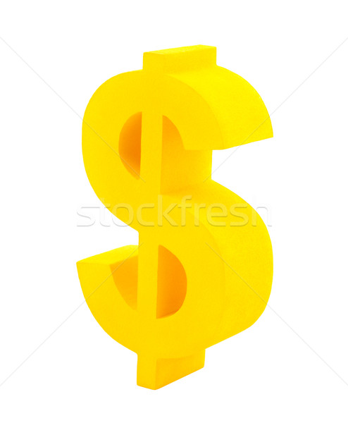 Or dollar symbole isolé blanche affaires [[stock_photo]] © sqback