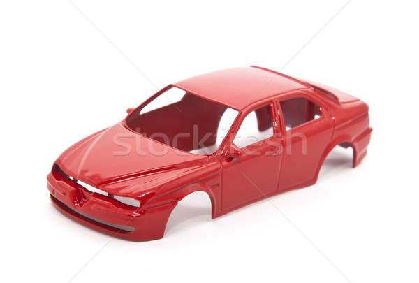 Red toy car body on white background Stock photo © sqback