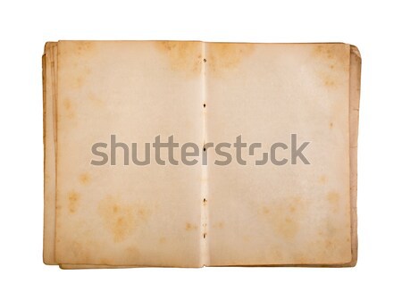 Nyitva öreg könyv izolált fehér notebook Stock fotó © sqback