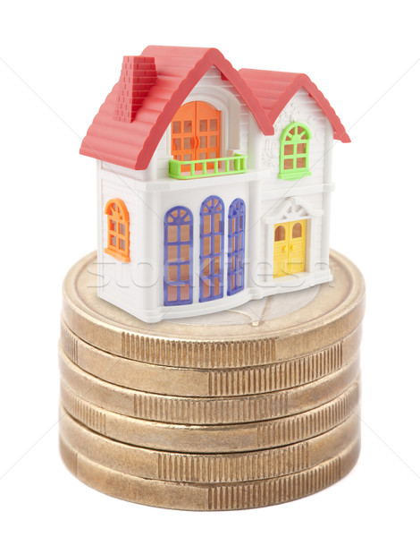 Colorido juguete casa euros monedas Foto stock © sqback
