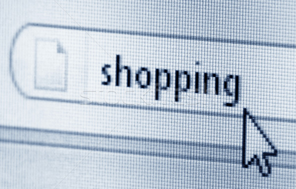 Compras tela do computador internet assinar monitor tela Foto stock © sqback