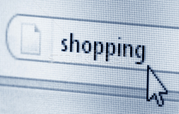 Foto d'archivio: Shopping · schermo · del · computer · internet · segno · monitor · schermo