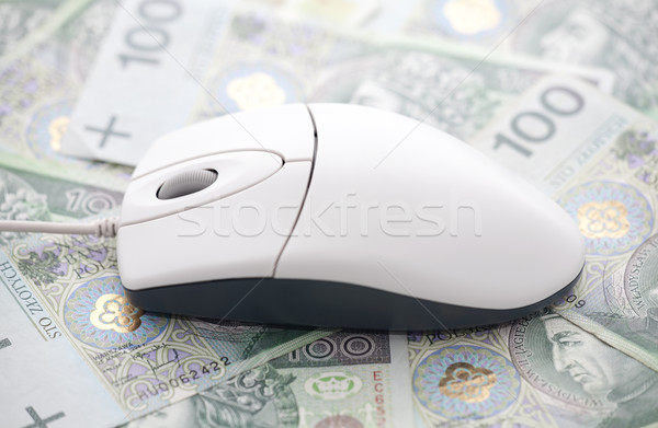 Computermuis geld business papier internet muis Stockfoto © sqback