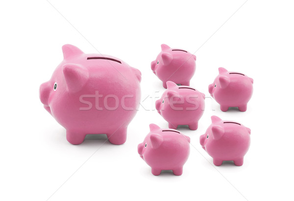 Group of pink piggy banks Stock photo © sqback