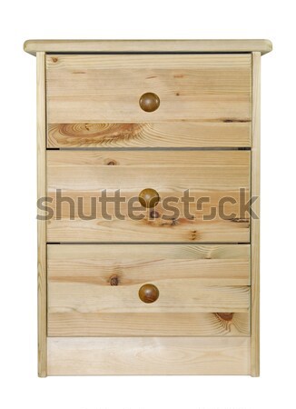 Fenyőfa mellkas fiókok vágási körvonal otthon szoba Stock fotó © sqback