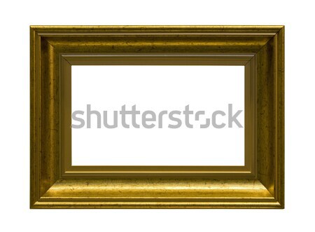 Antik képkeret vágási körvonal fém keret festmény Stock fotó © sqback
