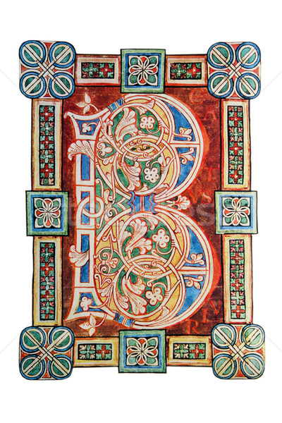 Ornamental letter B from 11th century Stock photo © sqback