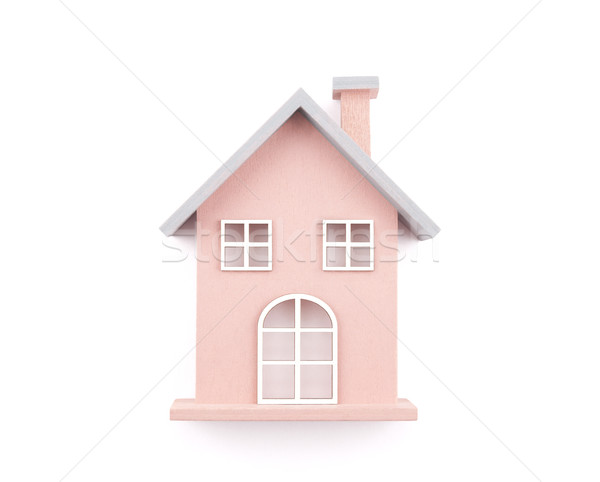 небольшой деревянная игрушка дома изолированный белый Сток-фото © sqback