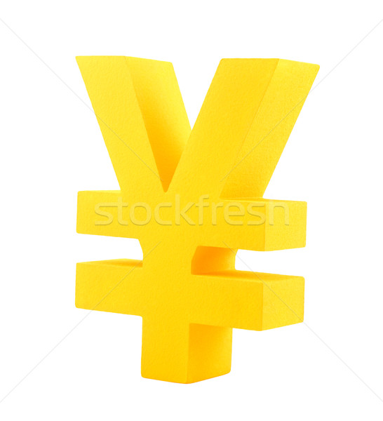 Golden yen symbol isolated on white Stock photo © sqback