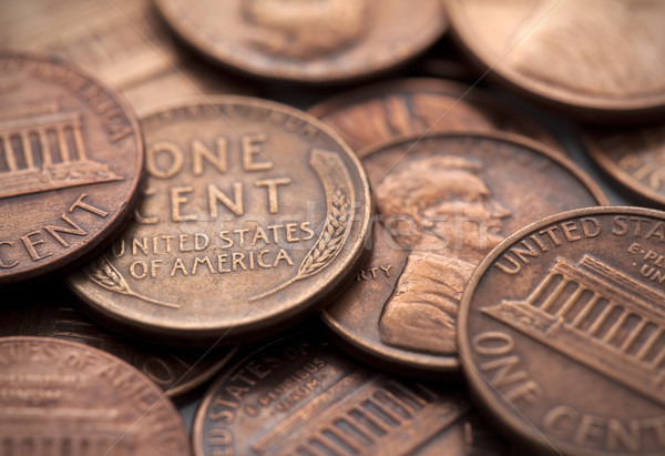 Amerikai érmék pénz háttér fém pénzügy Stock fotó © sqback