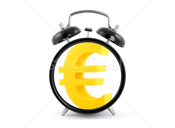 [[stock_photo]]: Réveil · euros · symbole · affaires · argent