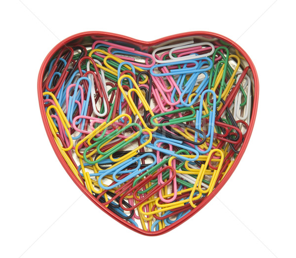 Heart made of paper clips Stock photo © sqback