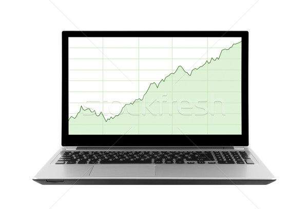 Portátil stock gráficos teclado verde Foto stock © sqback