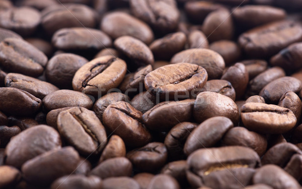 Granos de café primer plano alimentos beber Servicio energía Foto stock © sqback
