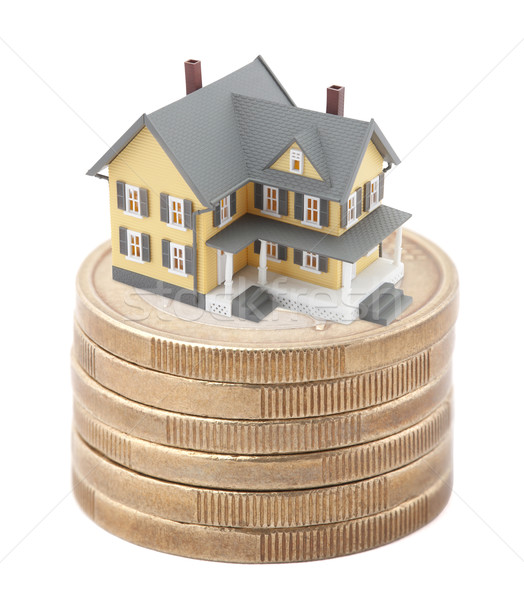 Maison euros pièces argent bâtiment [[stock_photo]] © sqback