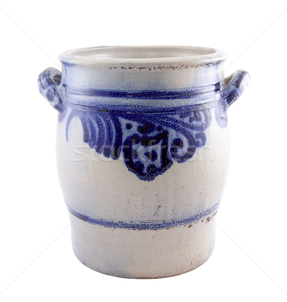 Alten Keramik Krug isoliert weiß Stock foto © sqback