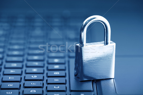 Stok fotoğraf: Bilgisayar · güvenlik · asma · kilit · bilgisayar · klavye · Internet · klavye