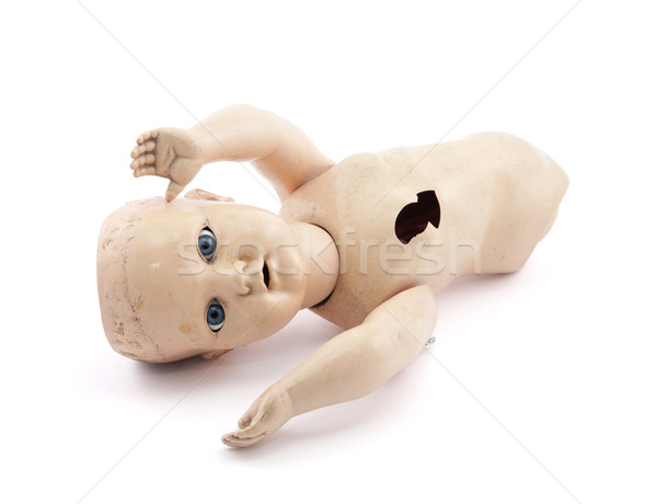 Opuszczony baby lalek dziecko smutne Zdjęcia stock © sqback