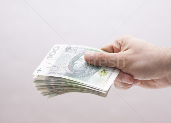 Polish money in hand  Stock photo © sqback