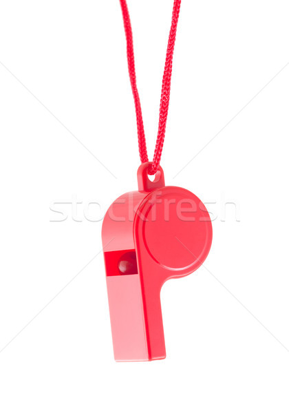 Rood plastic fluiten witte sport tool Stockfoto © sqback