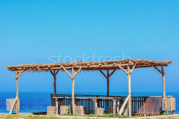 Stock photo: A wooden canopy