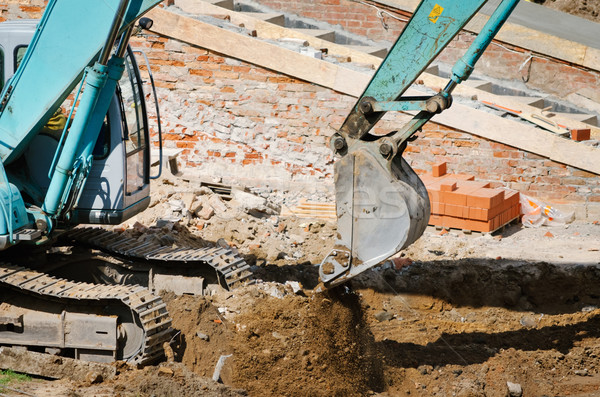 operating excavator Stock photo © SRNR