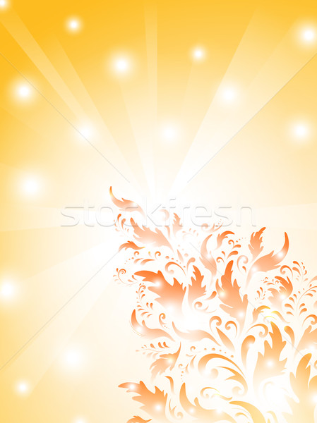 Foto stock: Floral · naranja · luz · espacio · de · la · copia · hoja · patrón