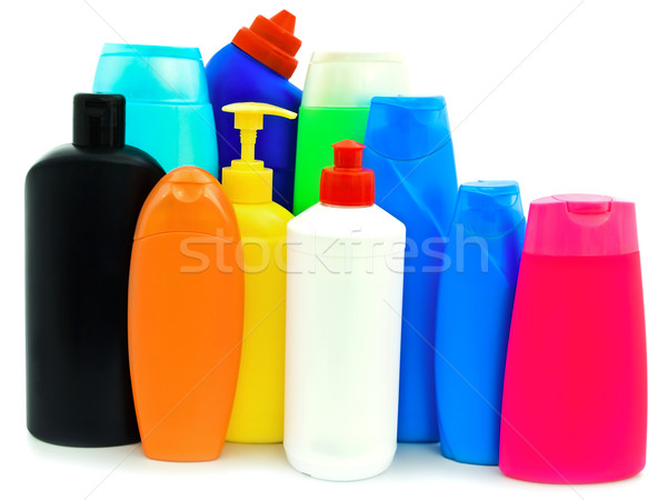 Toiletartikelen flessen verschillend plastic witte Blauw Stockfoto © SRNR