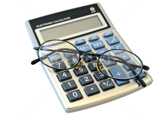 Digital calculator and glasses over the white background
 Stock photo © SRNR