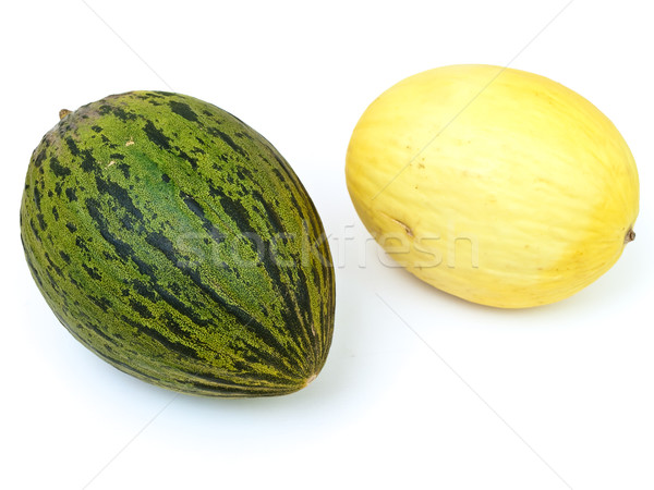 Foto gelb grünen Melone weiß Essen Stock foto © SRNR