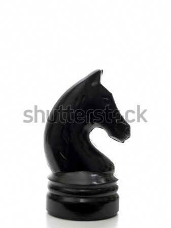 Zdjęcia stock: Czarny · rycerz · szachy · biały · moc · sukces