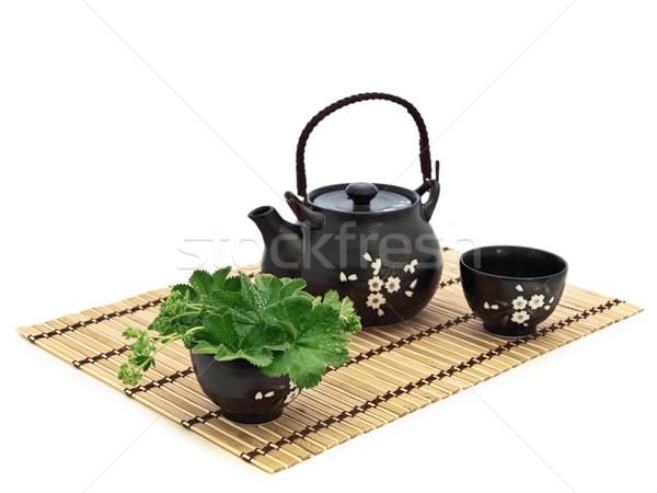 Сток-фото: китайский · чай · церемония · таблице · бамбук
