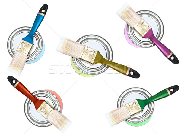 Kolor farby sztuki biały narzędzie kolor Zdjęcia stock © SRNR