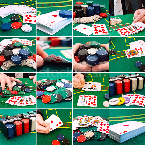 Casino Set unterschiedlich Tabelle Spaß Erfolg Stock foto © SRNR
