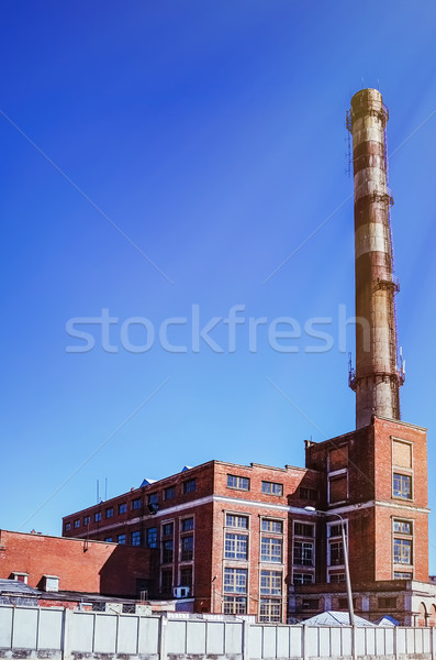 ısı istasyon mavi gökyüzü Bina sanayi Stok fotoğraf © SRNR