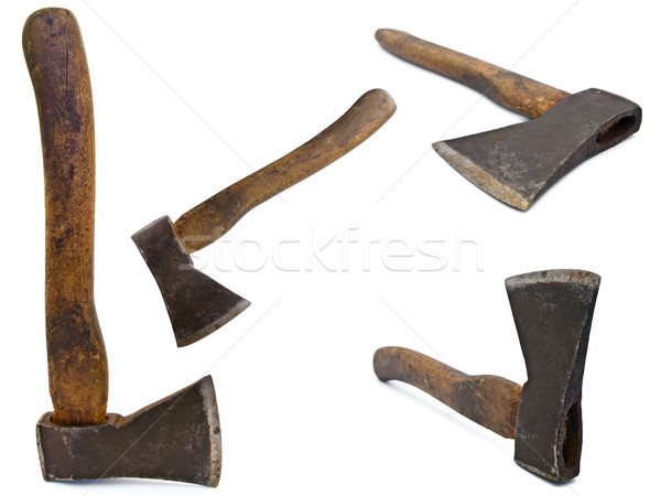 Roestige ingesteld geïsoleerd retro staal tool Stockfoto © SRNR