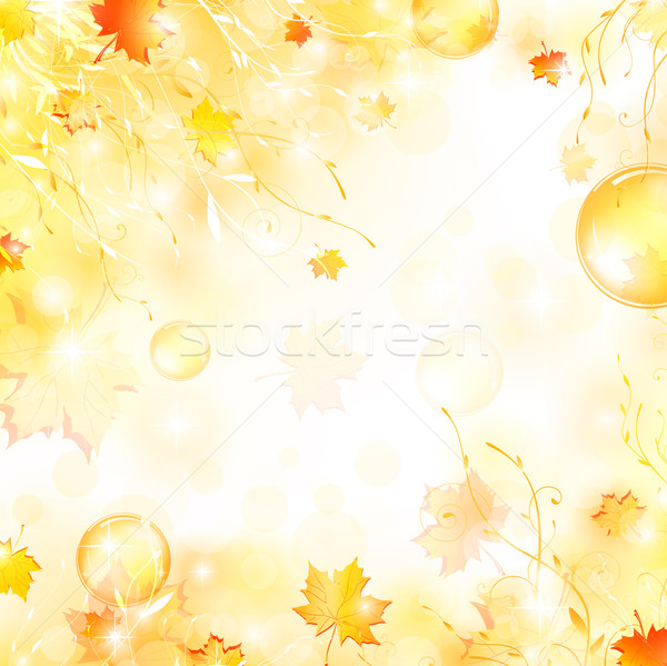Kwiatowy ramki charakter powietrza pęcherzyki streszczenie Zdjęcia stock © SRNR