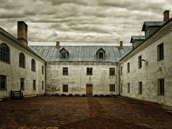 Monastero buio cielo nubi costruzione architettura Foto d'archivio © SRNR
