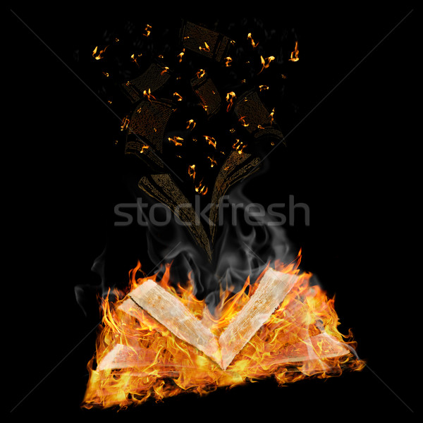 Não abrir magia livro chama Foto stock © SRNR